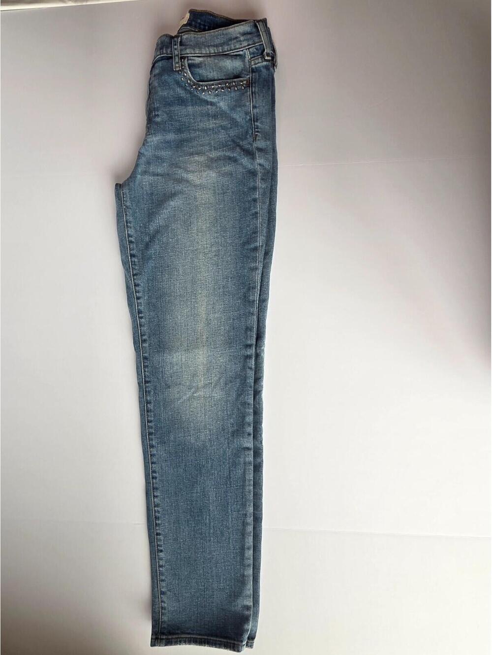 Gap 1969 Real Straight Denim Jeans With Pocket Buttons-Women's Size 28L
